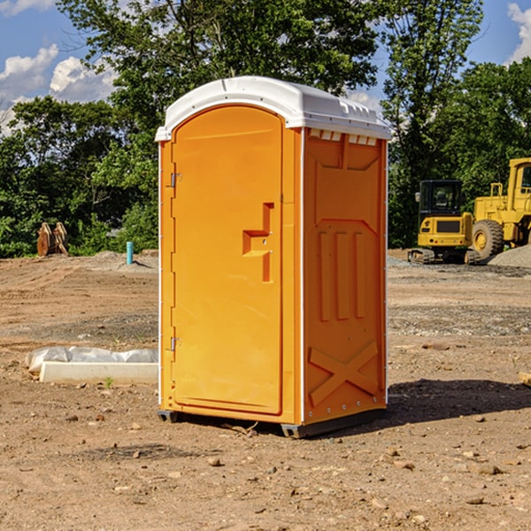 how often are the porta potties cleaned and serviced during a rental period in Hartville